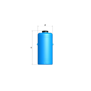 Serbatoio Graduato da 60 Litri MOD-BC-60 senza Fori,( H65CM X DIAMETRO 38CM ) Ø 38 Cm., Elbi