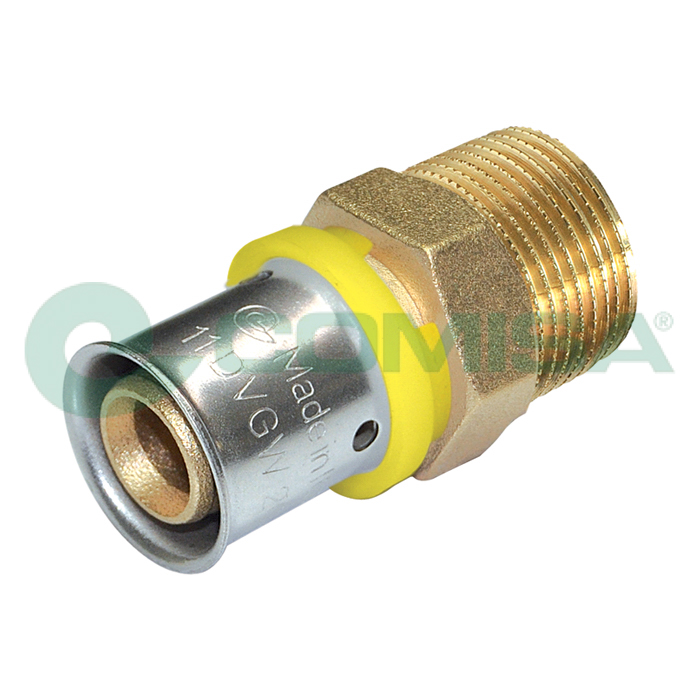 Raccordo Dritto per Multistrato per Gas da 1" Maschio X Ø 32, Comisa