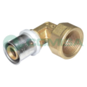 Gomito a Pressare Acqua da 3/4" Femmina X Ø 26, Comisa