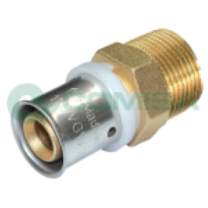 Raccordo Dritto a Pressare Acqua da 3/4" Maschio X Ø 26, Comisa