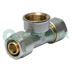 TE per Multistrato a Stringere Acqua Ø 20 X 1/2" Femmina X Ø 20, Comisa