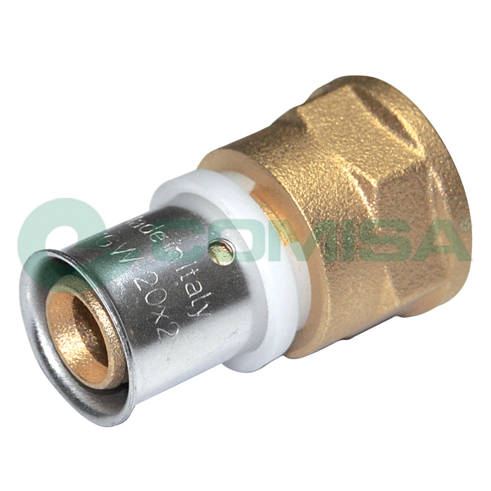 Raccordo da 11/2" Femmina X Ø 50, Dritto a Pressare Acqua  , Comisa