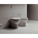 Wc Mini Nuvola, Scarico a Parete Trasformabile a Pavimento, Cm. 46 x 35, Azzurra