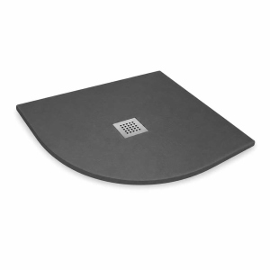 PIATTO DOCCIA SEMICIRCOLARE 90 x 90 cm H 3   "ULTRAFLAT" ANTRACITE