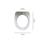 Copri Wc per Pozzi Ginori Colibrì 2, Colore Bianco, Sapal
