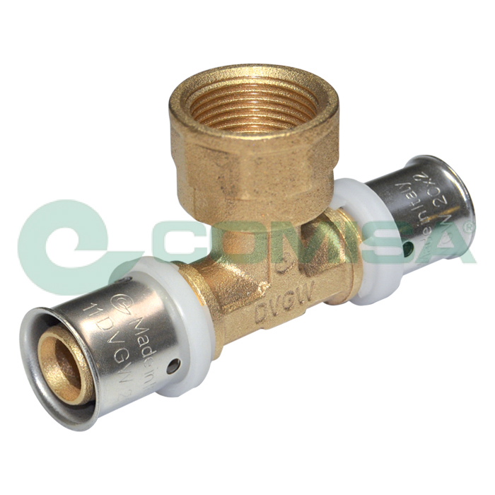 TE a Pressare Acqua da Ø 20 X 1/2" Femmina X Ø 20, Comisa